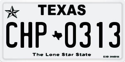 TX license plate CHP0313