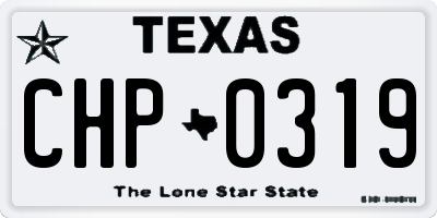 TX license plate CHP0319