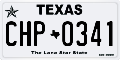 TX license plate CHP0341