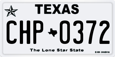 TX license plate CHP0372