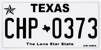 TX license plate CHP0373