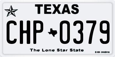 TX license plate CHP0379