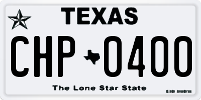 TX license plate CHP0400