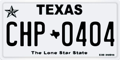 TX license plate CHP0404