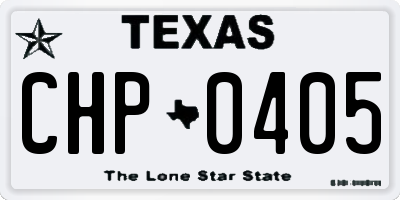 TX license plate CHP0405
