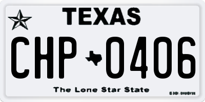TX license plate CHP0406