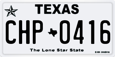 TX license plate CHP0416