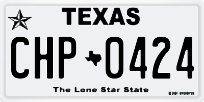 TX license plate CHP0424