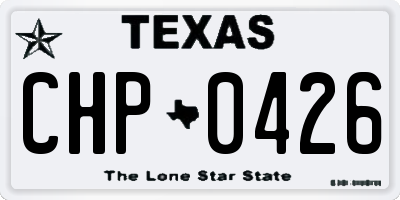 TX license plate CHP0426