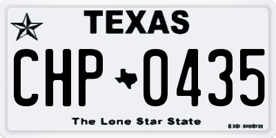 TX license plate CHP0435