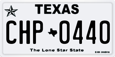 TX license plate CHP0440
