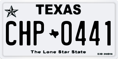 TX license plate CHP0441