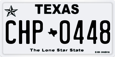 TX license plate CHP0448