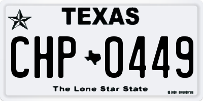 TX license plate CHP0449