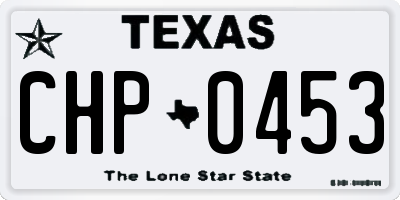 TX license plate CHP0453