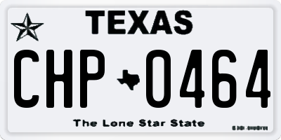 TX license plate CHP0464