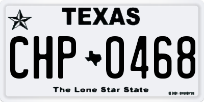 TX license plate CHP0468