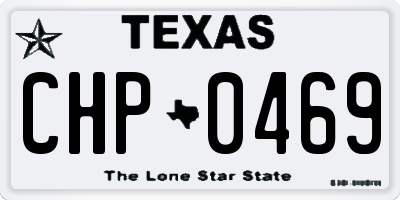 TX license plate CHP0469