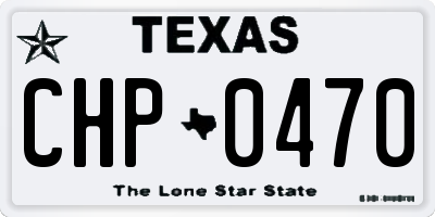 TX license plate CHP0470
