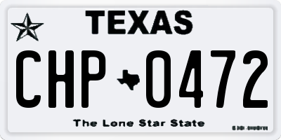 TX license plate CHP0472