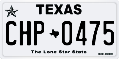 TX license plate CHP0475