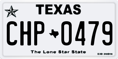 TX license plate CHP0479
