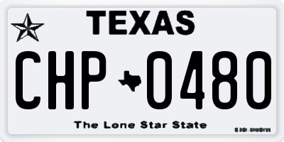 TX license plate CHP0480