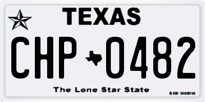 TX license plate CHP0482