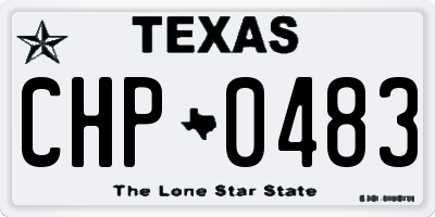 TX license plate CHP0483