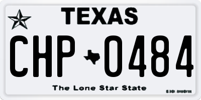 TX license plate CHP0484