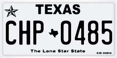 TX license plate CHP0485
