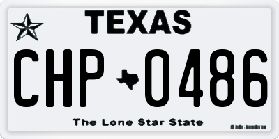 TX license plate CHP0486
