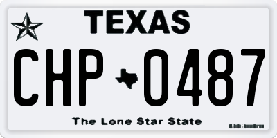 TX license plate CHP0487