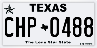 TX license plate CHP0488