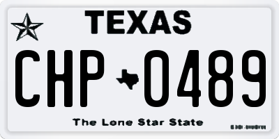TX license plate CHP0489