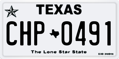 TX license plate CHP0491