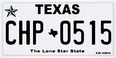 TX license plate CHP0515
