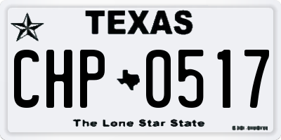 TX license plate CHP0517