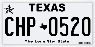 TX license plate CHP0520