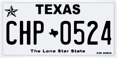 TX license plate CHP0524