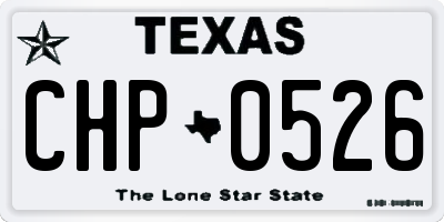 TX license plate CHP0526