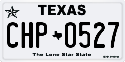 TX license plate CHP0527