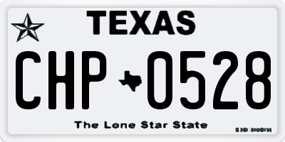 TX license plate CHP0528