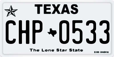 TX license plate CHP0533