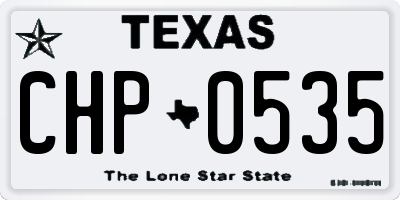 TX license plate CHP0535