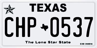 TX license plate CHP0537