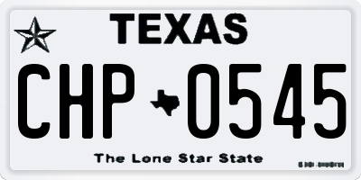 TX license plate CHP0545