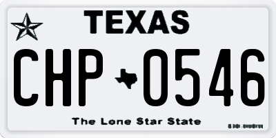 TX license plate CHP0546
