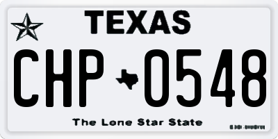 TX license plate CHP0548