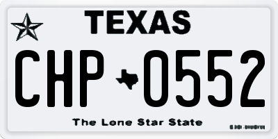 TX license plate CHP0552
